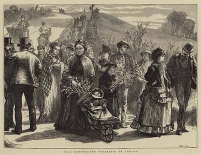 Palmzondag, de Buitenwijken van Londen door William III Bromley